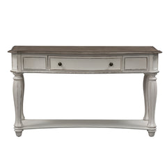 Liberty Furniture - MAGNOLIA MANOR SOFA TABLE - White|Dark Brown Wood - Tables