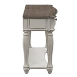 Liberty Furniture - MAGNOLIA MANOR SOFA TABLE - White|Dark Brown Wood - Tables - Additional View 3