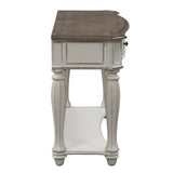 Liberty Furniture - MAGNOLIA MANOR SOFA TABLE - White|Dark Brown Wood - Tables - Additional View 3
