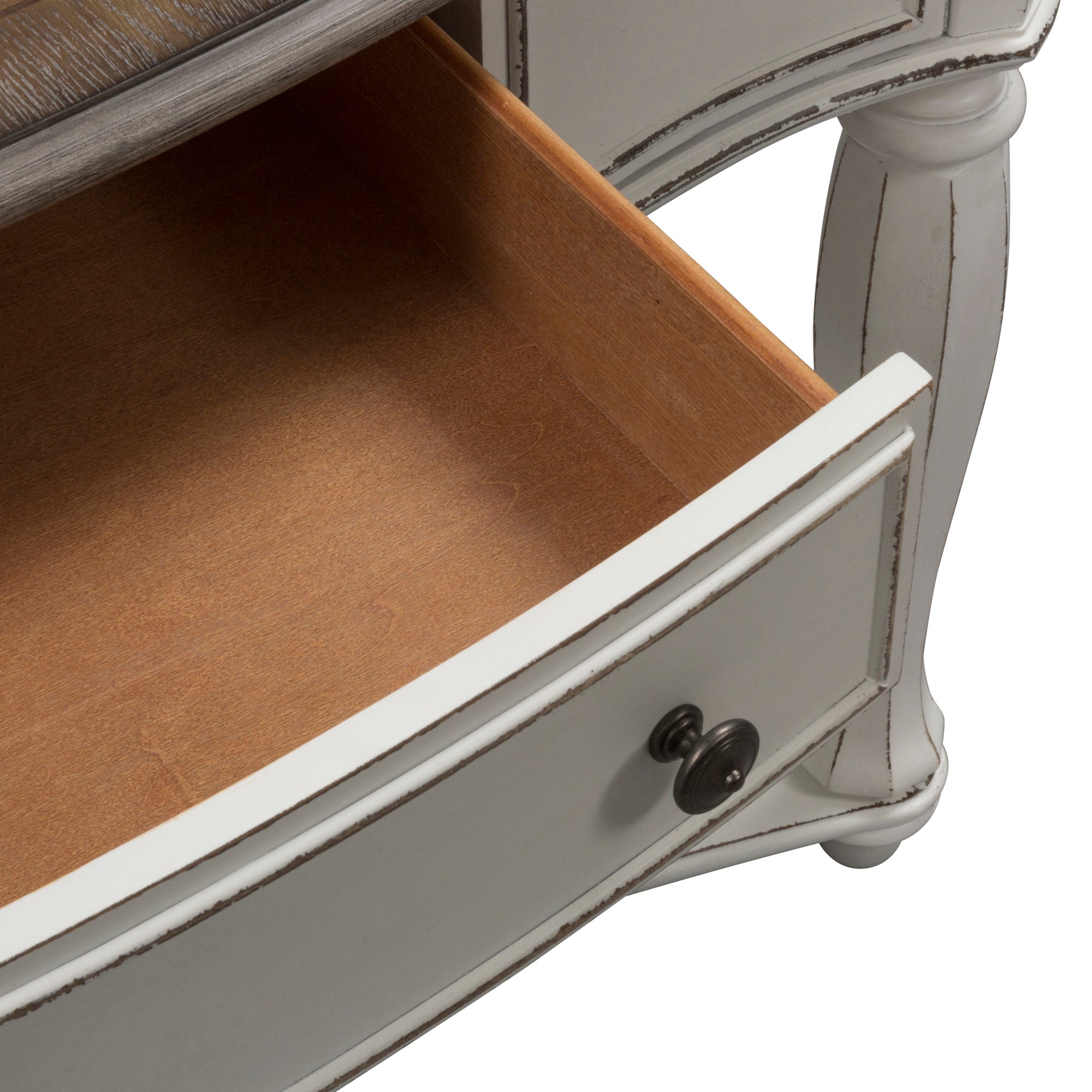 Liberty Furniture - MAGNOLIA MANOR SOFA TABLE - White|Dark Brown Wood - Tables - Additional View 5