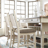Ashley Furniture - Bolanburg 7 Piece Pub Dining Set - Beige Fabric|Wood - Dining Room Sets - Additional View 2