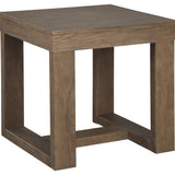 Ashley Furniture - CARITON GRAY SQUARE END TABLE - Wood - Tables