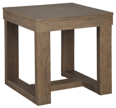 Ashley Furniture - CARITON GRAY SQUARE END TABLE - Wood - Tables
