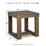 Ashley Furniture - CARITON GRAY SQUARE END TABLE - Wood - Tables - Additional View 3