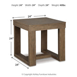 Ashley Furniture - CARITON GRAY SQUARE END TABLE - Wood - Tables - Additional View 3