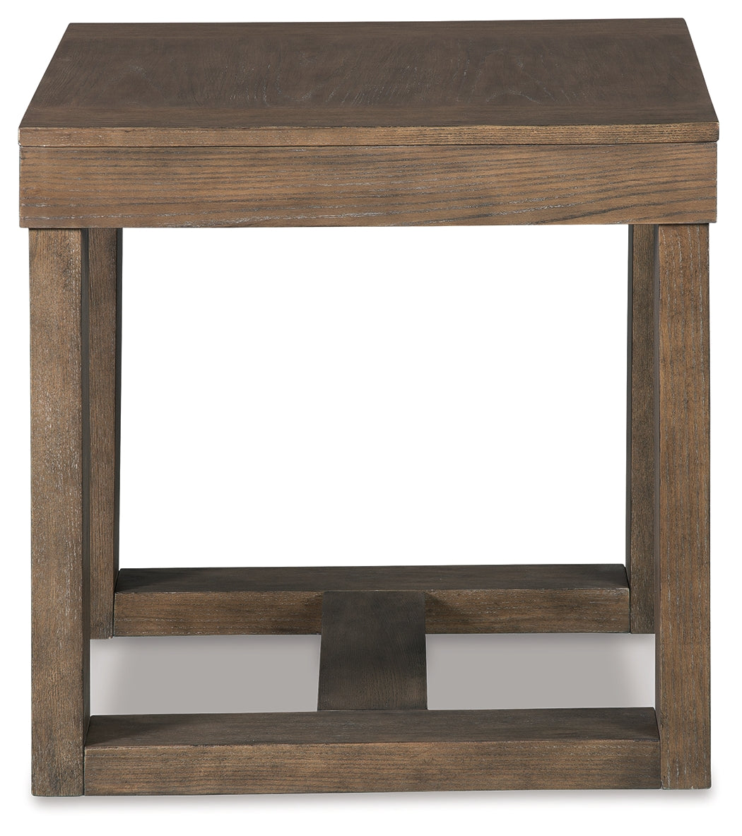 Ashley Furniture - CARITON GRAY SQUARE END TABLE - Wood - Tables - Additional View 4