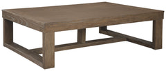Ashley Furniture - CARITON GRAY RECTANGULAR COCKTAIL TABLE - Wood - Tables