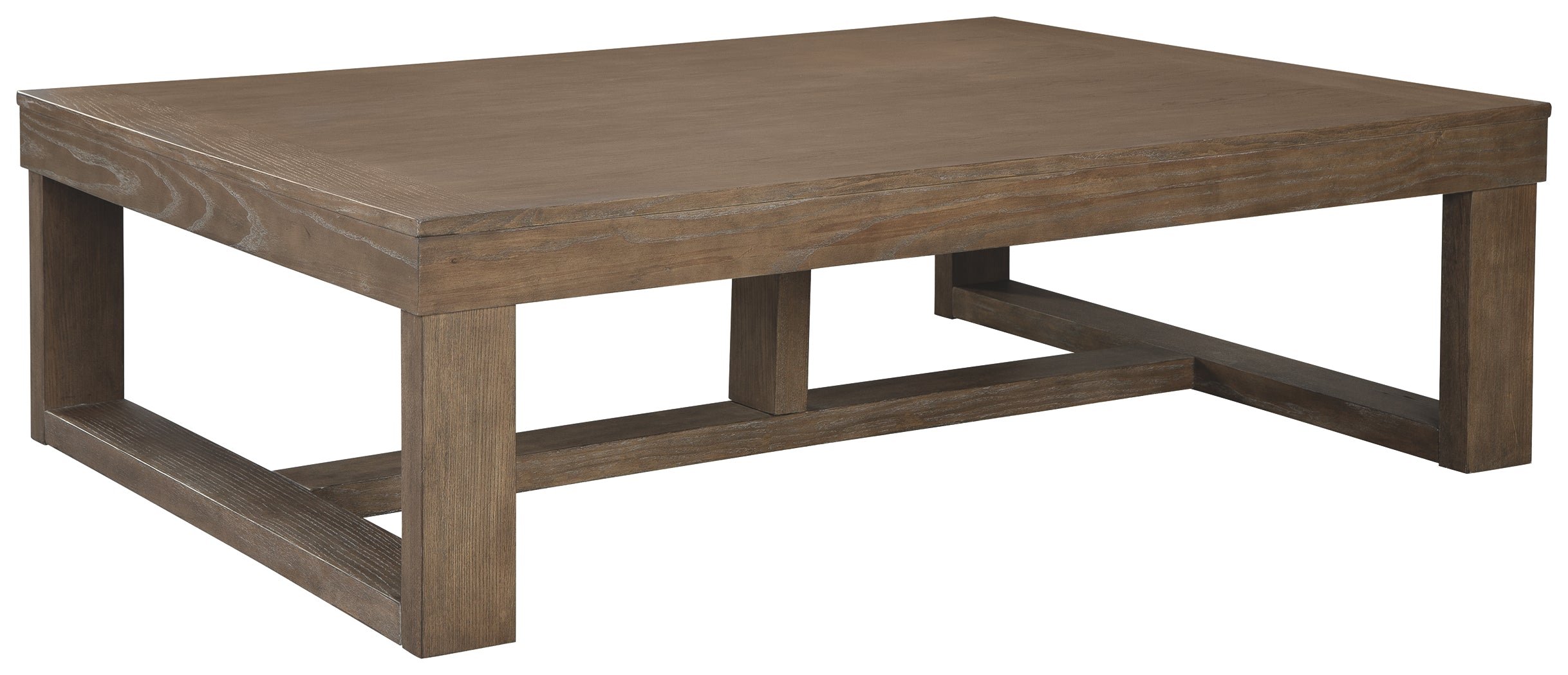 Ashley Furniture - CARITON GRAY RECTANGULAR COCKTAIL TABLE - Wood - Tables
