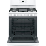 GE 30" Free-Standing Gas Range, Edge-To-Edge Cooktop - White - Ranges - Additional View 8