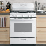 GE 30" Free-Standing Gas Range, Edge-To-Edge Cooktop - White - Ranges - Additional View 12