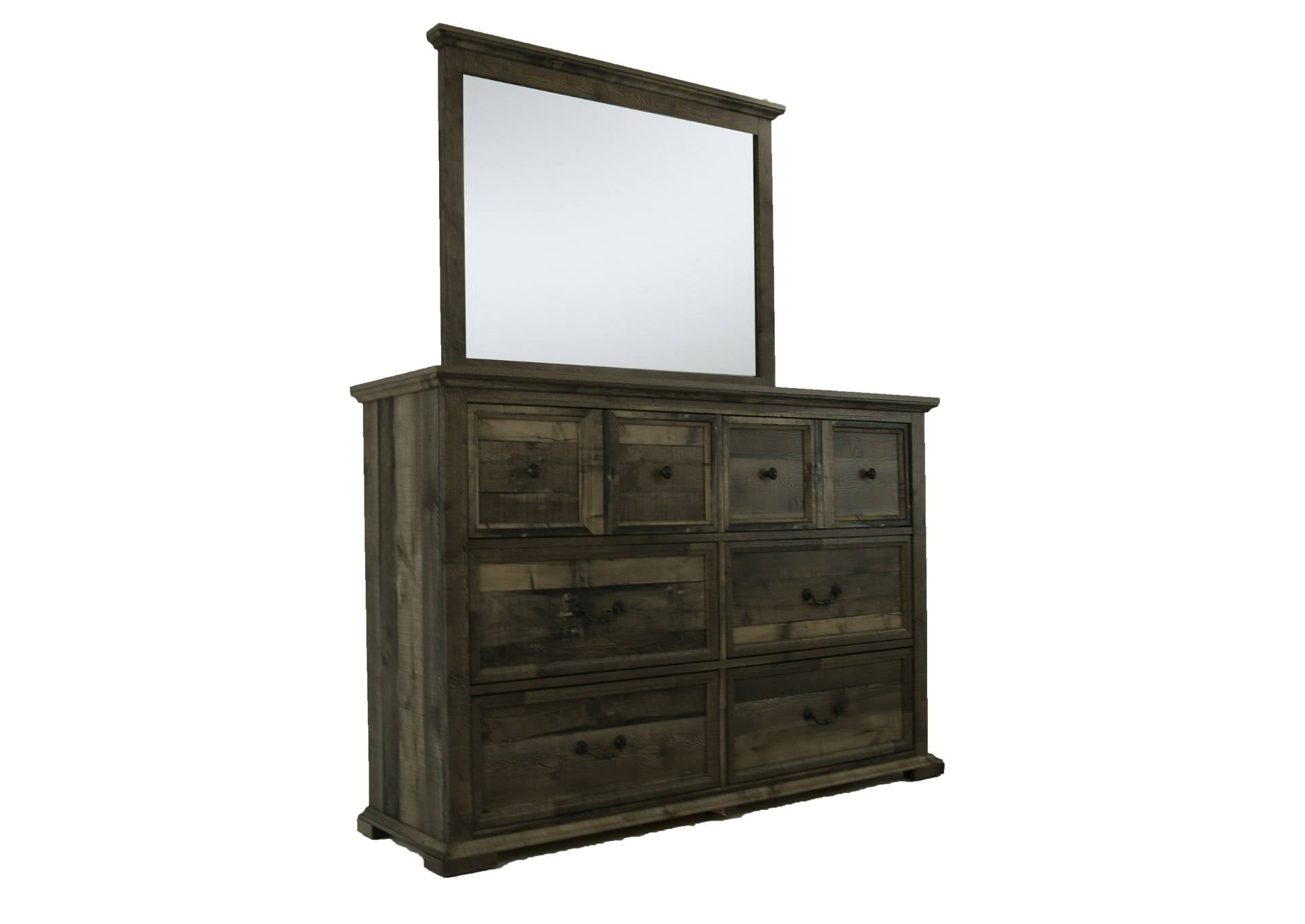 Mossberg Rustic Dresser And Mirror - Grey - Additional View 1