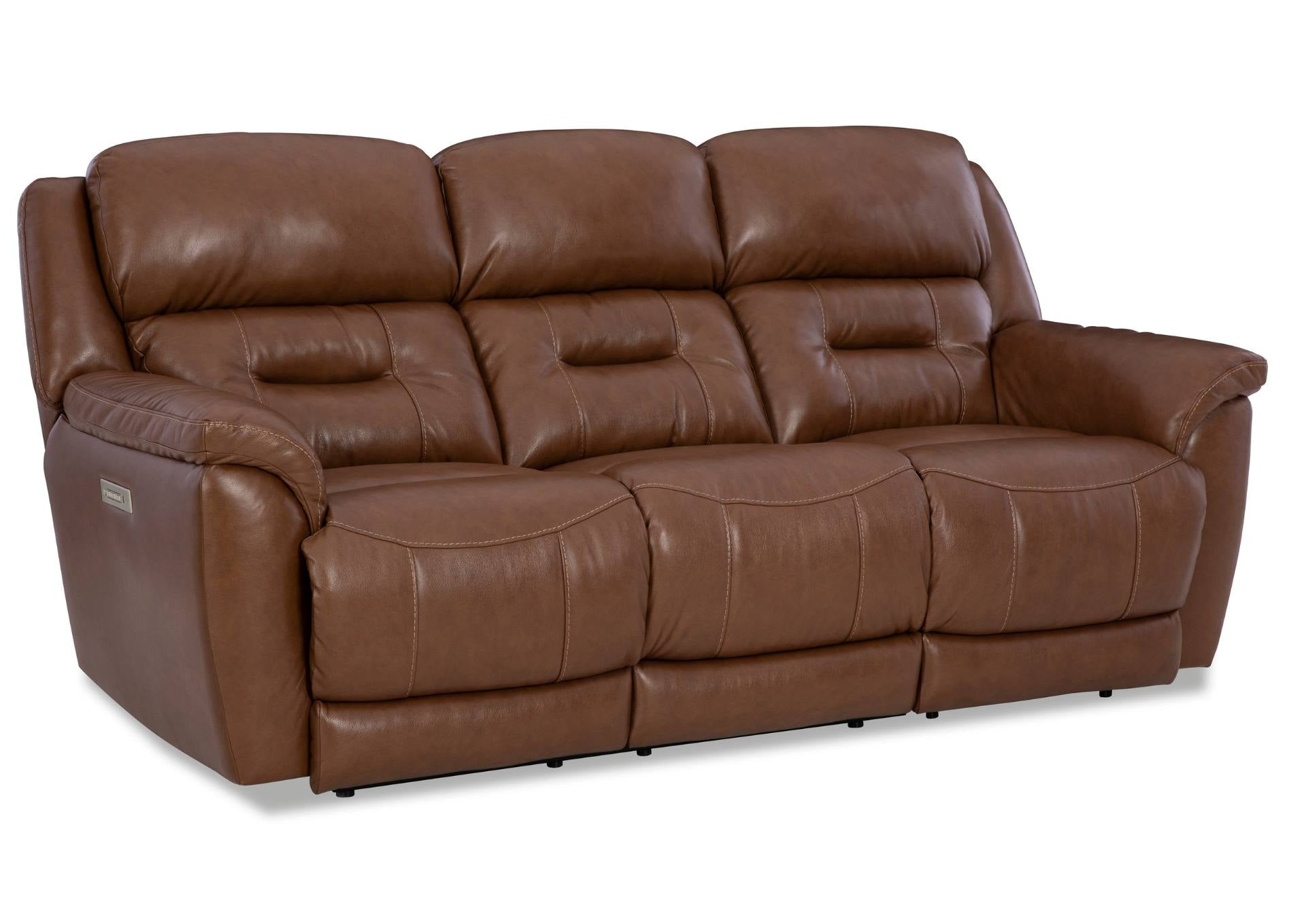 Laredo Leather Power Sofa - Saddle - Additional View 1