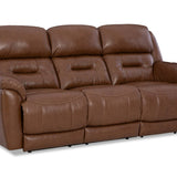 Laredo Leather Power Sofa - Saddle - Additional View 1