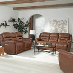 Laredo Leather Power Sofa - Saddle - Additional View 2