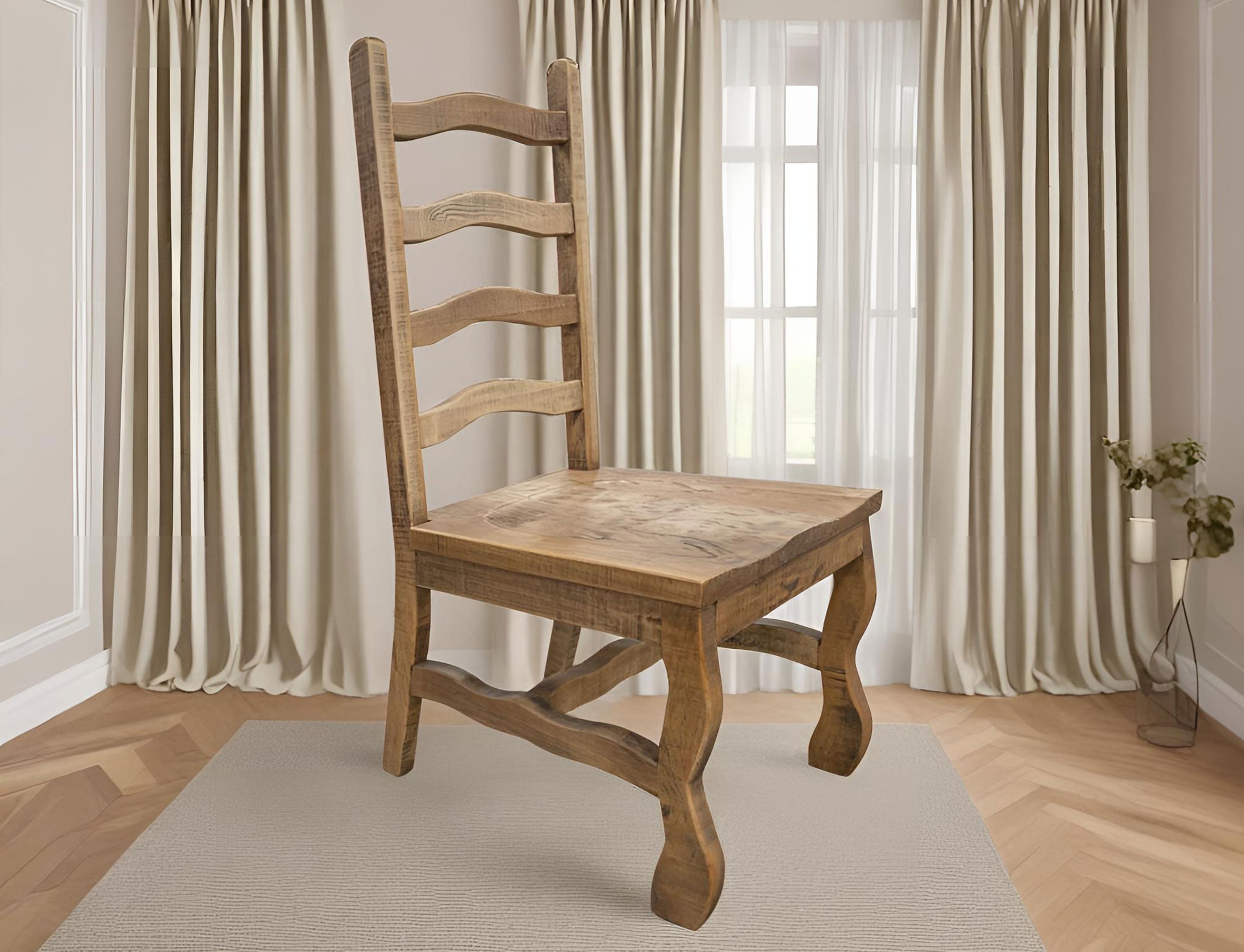 International Furniture Direct - Marquez Dining Chair - Wooden - Light Brown - Chairs - Additional View 1