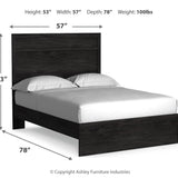 Ashley Furniture - Belachime Full Panel Bed - Black - Wood - Beds - Additional View 4