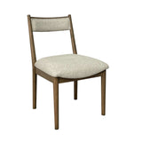 Bernards - ELURE LATTE CRESCENT CHAIR - Light Brown|Pearl Silver Wood|Fabric - Chairs