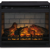 Ashley Furniture - ENTERTAINMENT ACCESSORIES FIREPLACE INSERT - Black Glass|Metal - Fireplace Inserts