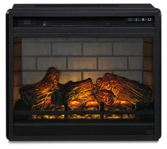 Ashley Furniture - ENTERTAINMENT ACCESSORIES FIREPLACE INSERT - Black Glass|Metal - Fireplace Inserts