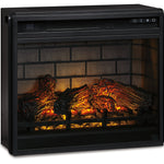 Ashley Furniture - ENTERTAINMENT ACCESSORIES FIREPLACE INSERT - Black Glass|Metal - Fireplace Inserts - Additional View 1