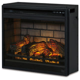 Ashley Furniture - ENTERTAINMENT ACCESSORIES FIREPLACE INSERT - Black Glass|Metal - Fireplace Inserts - Additional View 2