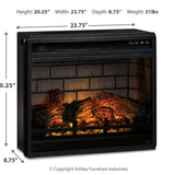 Ashley Furniture - ENTERTAINMENT ACCESSORIES FIREPLACE INSERT - Black Glass|Metal - Fireplace Inserts - Additional View 3
