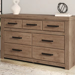 Ashley Furniture - GARISTYN DRESSER - Light Brown Wood - Dresser & Mirror - Additional View 1