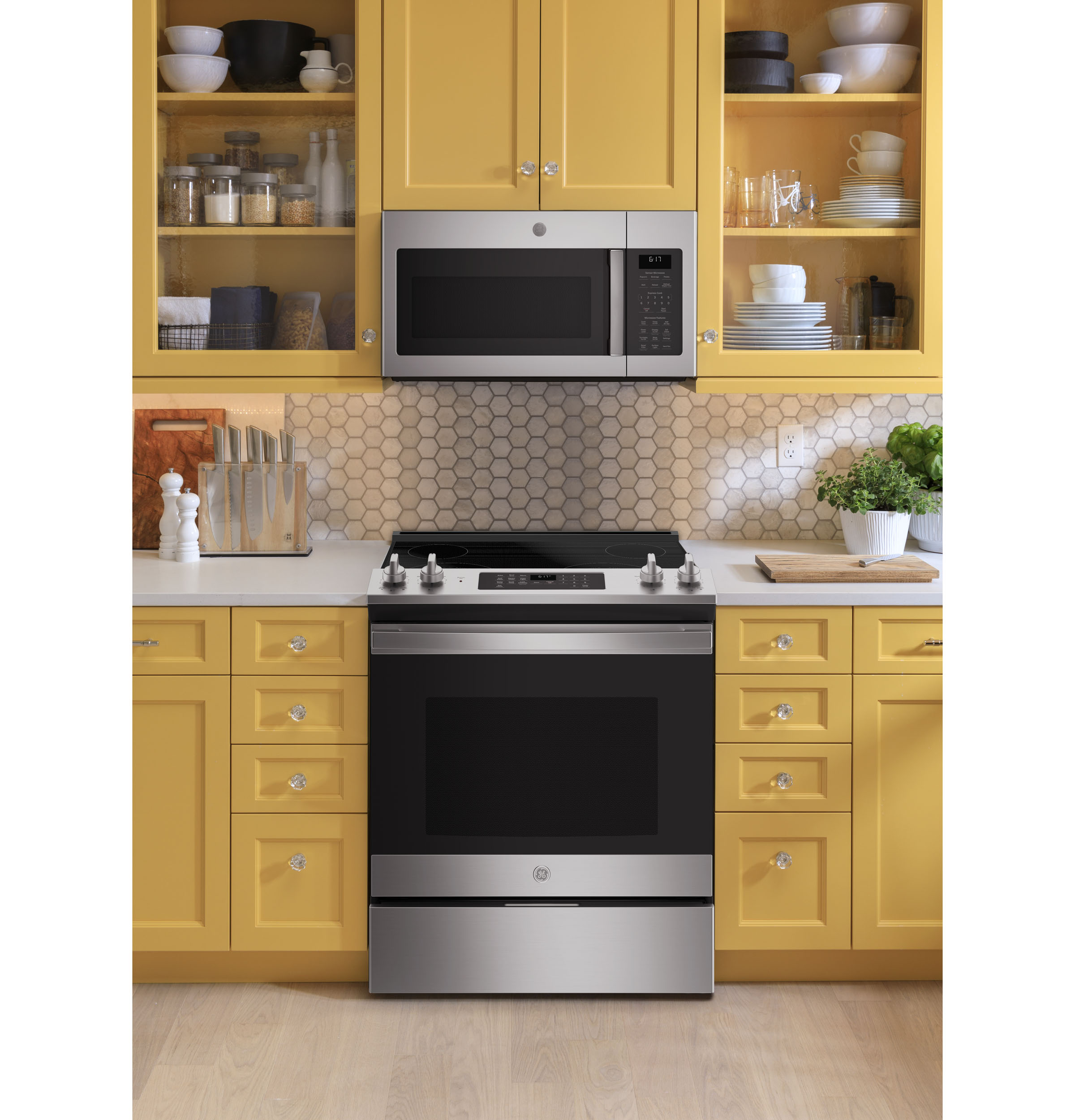 GE FINGERPRINT RESISTANT STAINLESS STEEL 1.7CU OVER-THE-RANGE MICROWAVE - Pearl Silver|Black - Microwaves - Additional View 19