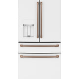 CAFE MATTE WHITE 28CU 4 DOOR FRENCH DOOR REFRIGERATOR - Refrigerators - Additional View 28