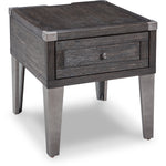Ashley Furniture - TODOE END TABLE - Dark Gray Metal|Wood - Tables