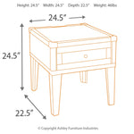 Ashley Furniture - TODOE END TABLE - Dark Gray Metal|Wood - Tables - Additional View 3
