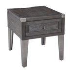 Ashley Furniture - TODOE END TABLE - Dark Gray Metal|Wood - Tables - Additional View 4