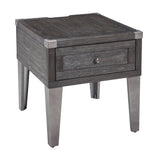 Ashley Furniture - TODOE END TABLE - Dark Gray Metal|Wood - Tables - Additional View 4