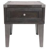 Ashley Furniture - TODOE END TABLE - Dark Gray Metal|Wood - Tables - Additional View 5