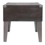 Ashley Furniture - TODOE END TABLE - Dark Gray Metal|Wood - Tables - Additional View 6