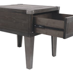 Ashley Furniture - TODOE END TABLE - Dark Gray Metal|Wood - Tables - Additional View 8