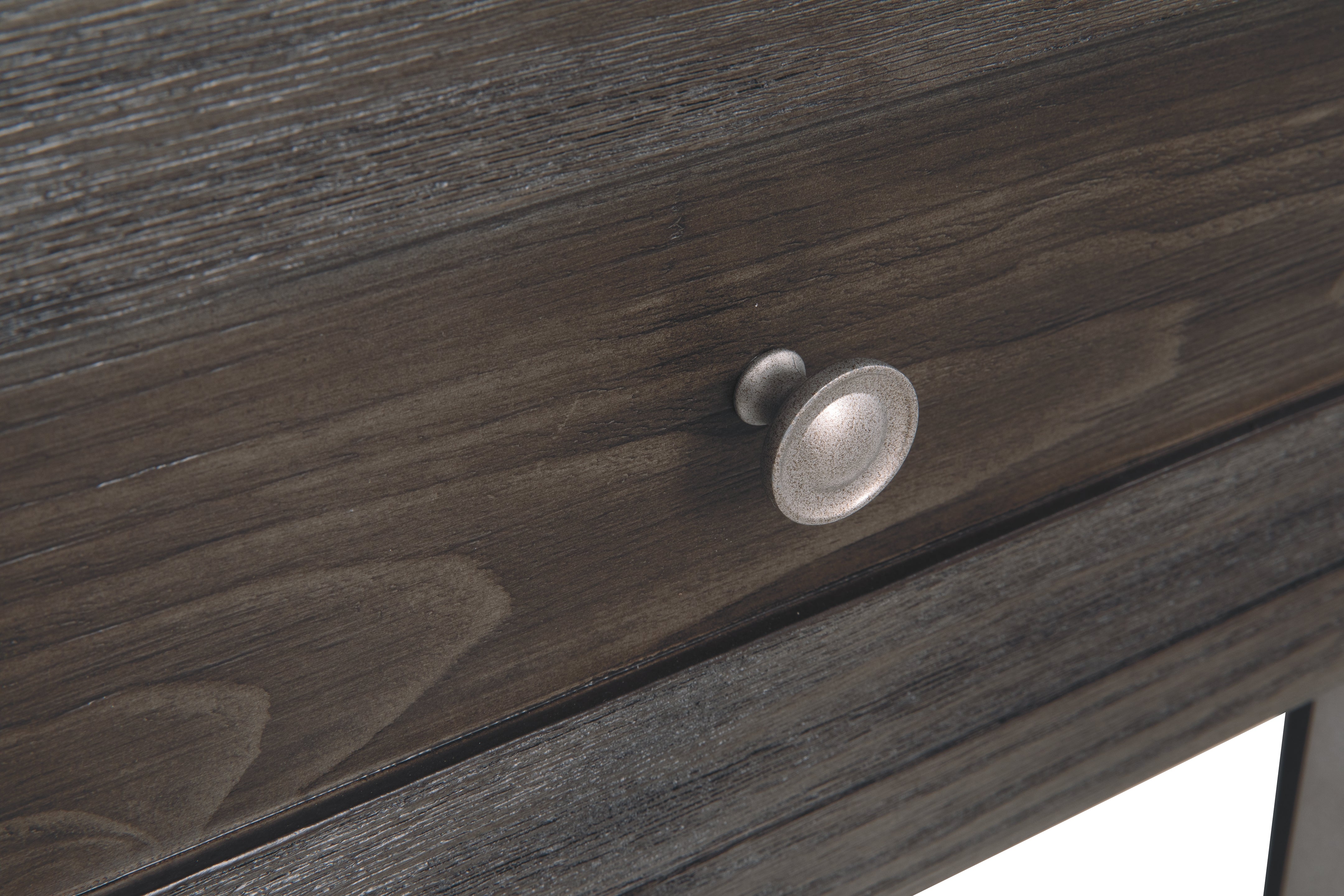 Ashley Furniture - TODOE END TABLE - Dark Gray Metal|Wood - Tables - Additional View 9