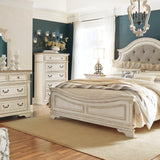 Ashley Furniture - Realyn King Panel Bed - White|Beige Wood - Beds - Additional View 6
