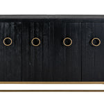 International Furniture Direct - EBANO DARK CONSOLE - Black Wood - Tables