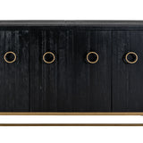 International Furniture Direct - EBANO DARK CONSOLE - Black Wood - Tables