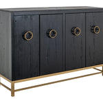 International Furniture Direct - EBANO DARK CONSOLE - Black Wood - Tables - Additional View 1