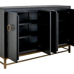 International Furniture Direct - EBANO DARK CONSOLE - Black Wood - Tables - Additional View 2