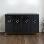 International Furniture Direct - EBANO DARK CONSOLE - Black Wood - Tables - Additional View 3