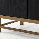 International Furniture Direct - EBANO DARK CONSOLE - Black Wood - Tables - Additional View 4