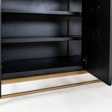 International Furniture Direct - EBANO DARK CONSOLE - Black Wood - Tables - Additional View 6