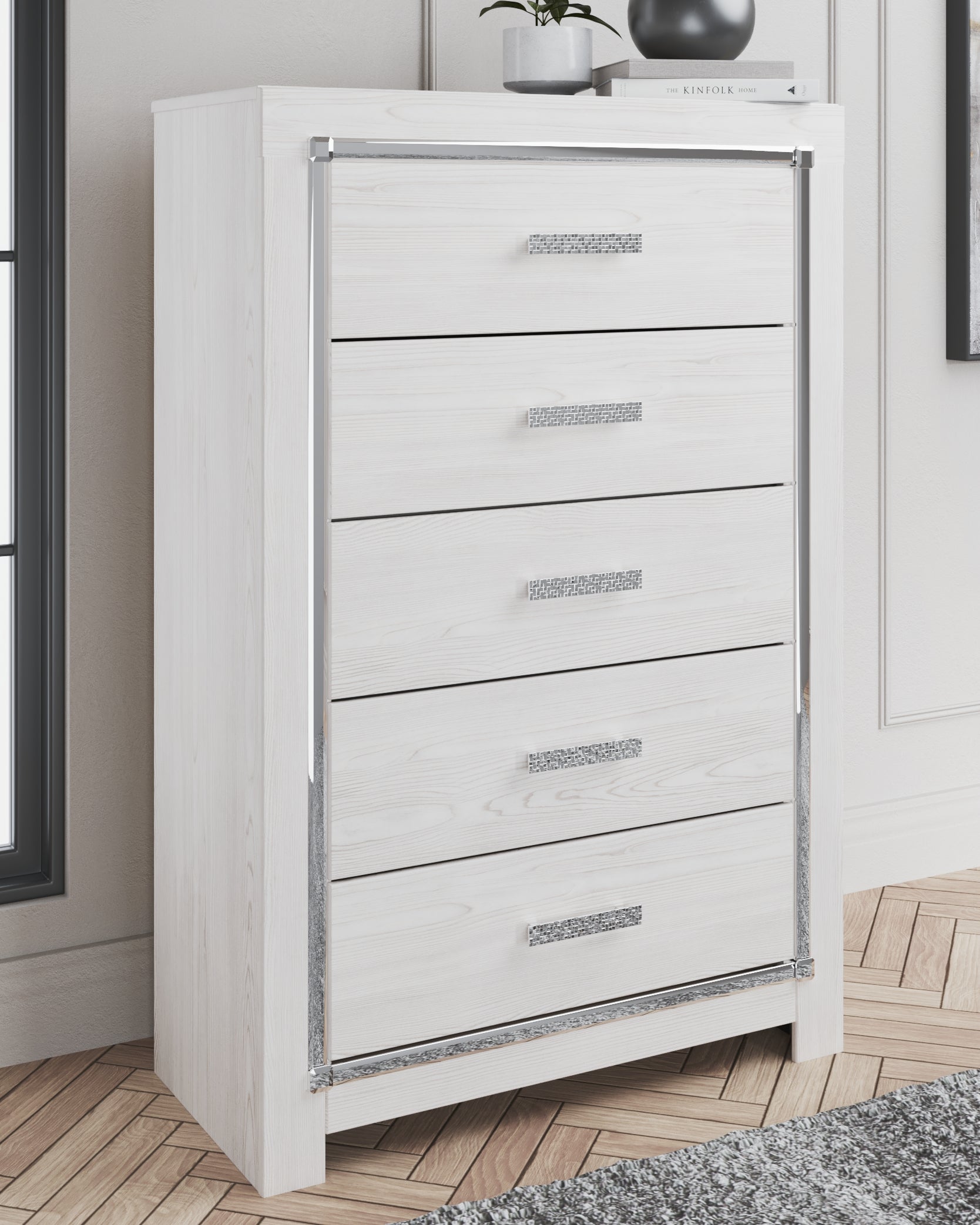 Ashley Furniture - ALTYRA WHITE CHEST - Wood - Chests - Additional View 1
