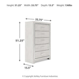 Ashley Furniture - ALTYRA WHITE CHEST - Wood - Chests - Additional View 3