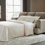 Ashley Furniture - Stonemeade Queen Sofa Sleeper - Taupe - Light Brown Fabric - Sofas