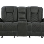 ABILENE GRANITE RECLINING GLIDING LOVESEAT WITH CONSOLE