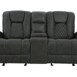 ABILENE GRANITE RECLINING GLIDING LOVESEAT WITH CONSOLE